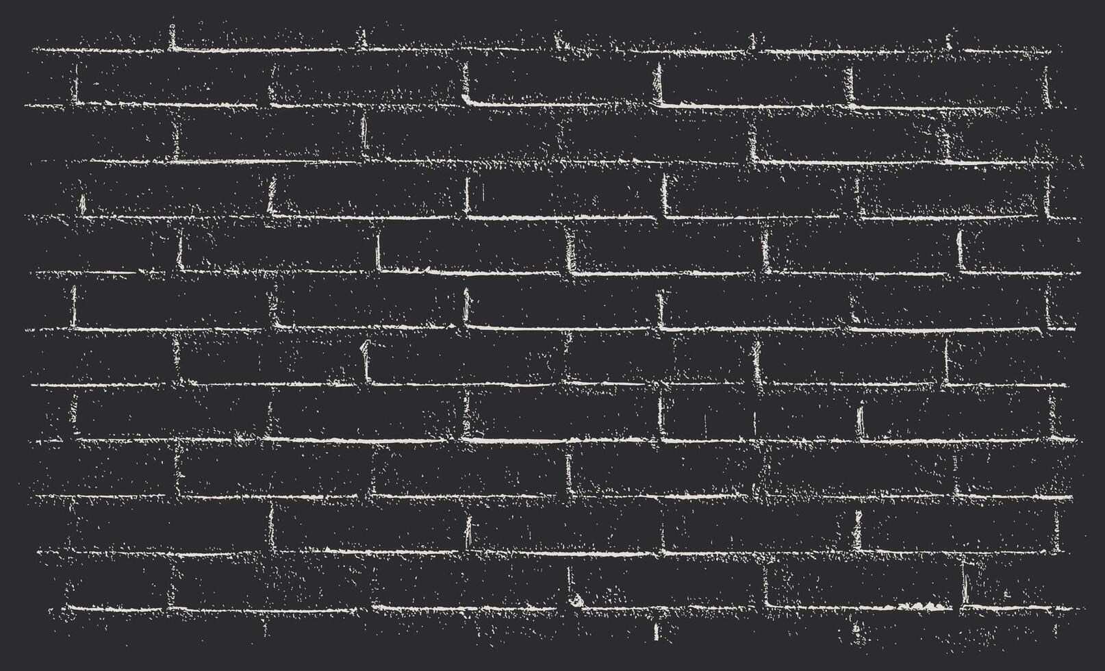 Grungy textured black and white brick wall background vector
