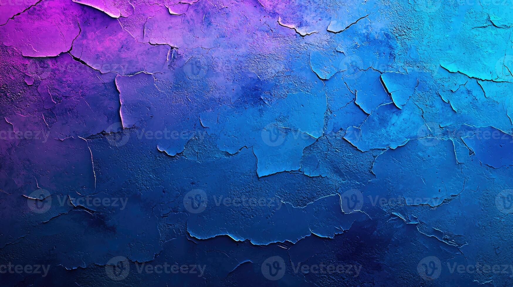 A blue and purple painted wall with a blue and purple paint photo