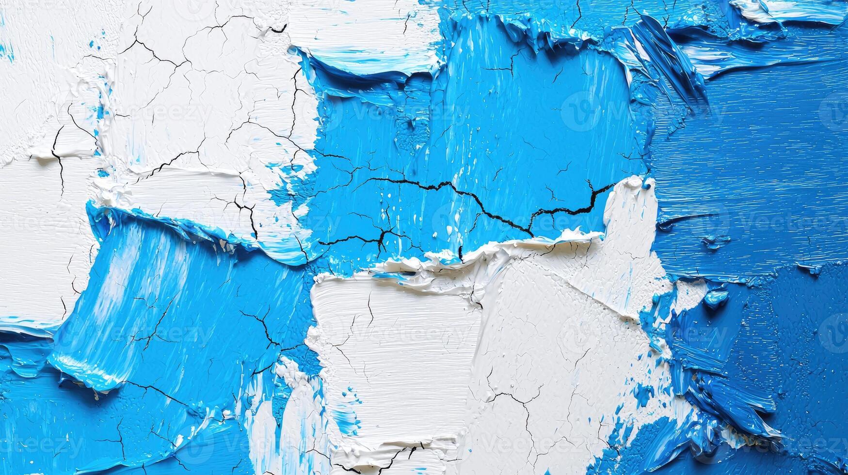 A close up of a blue paint splattered wall photo