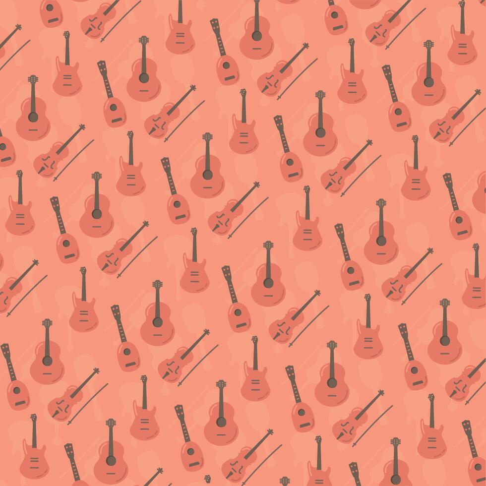 Guitar instruments pattern. vector