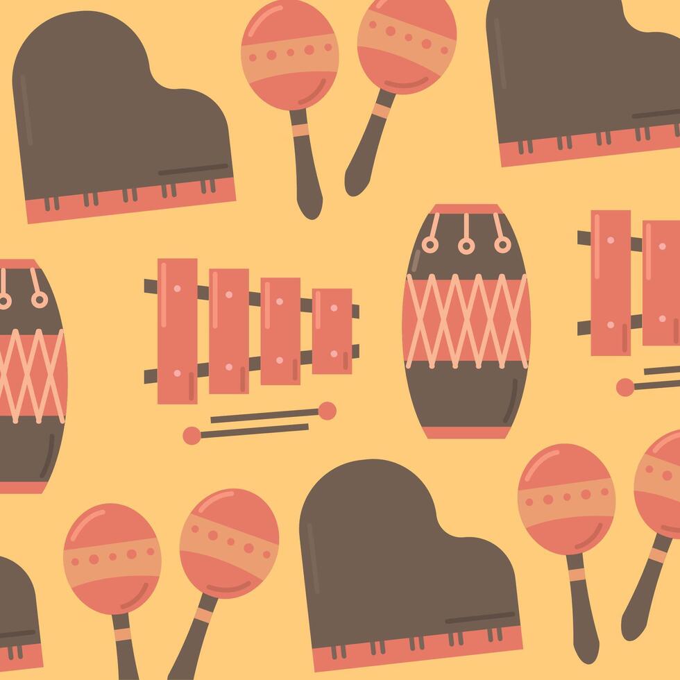 Percussion music tools set. vector