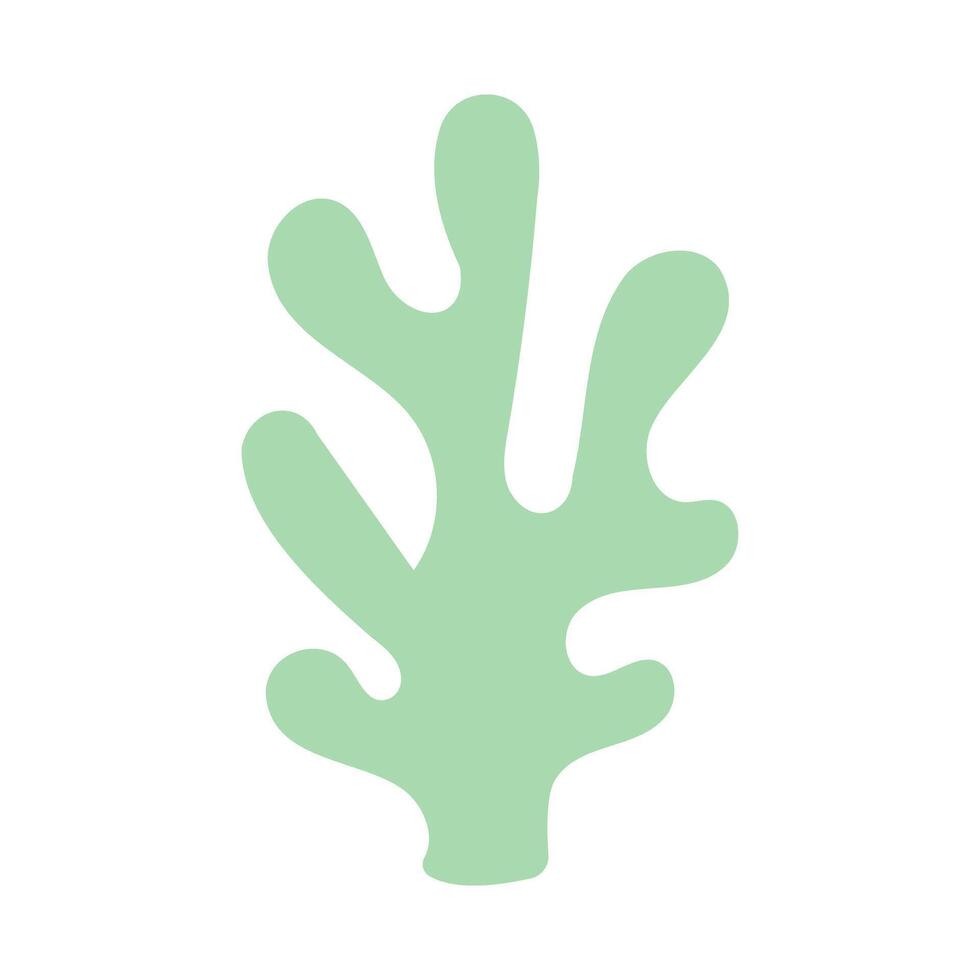 A green plant with a leafy stem. The stem is thin and the leaves are long and thin vector
