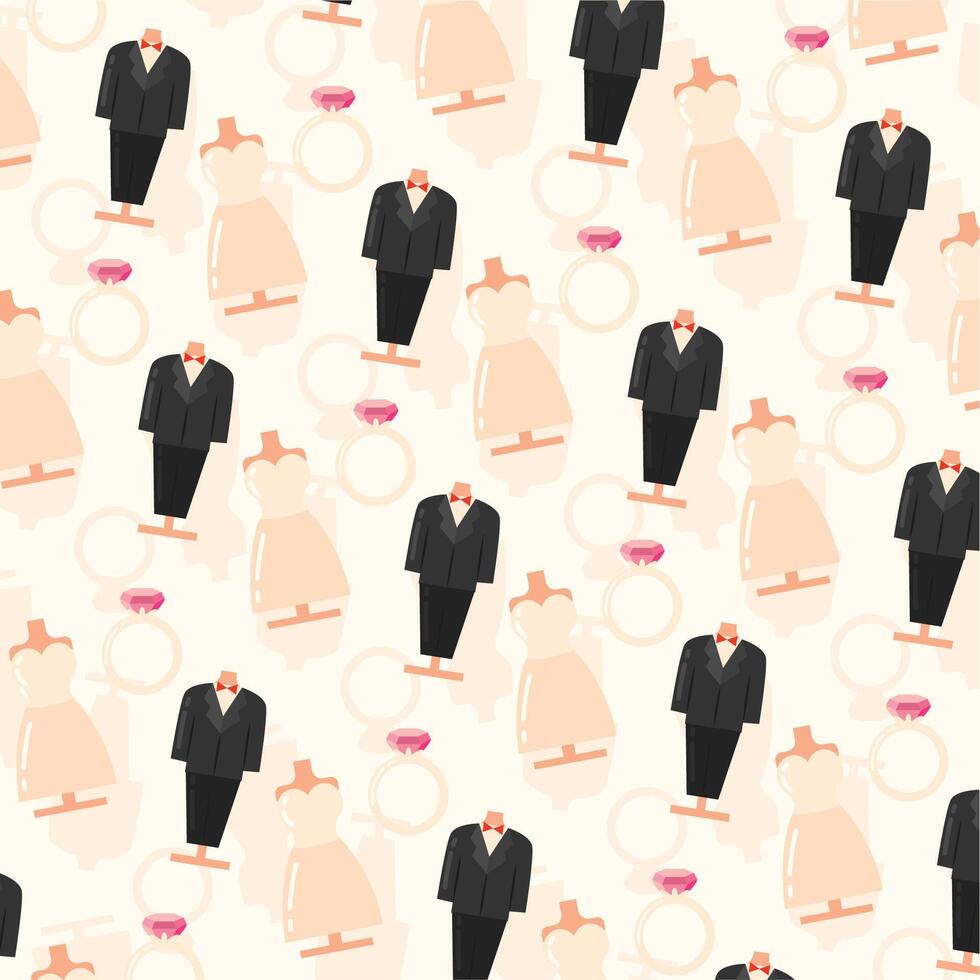 Mannequins and rings. vector