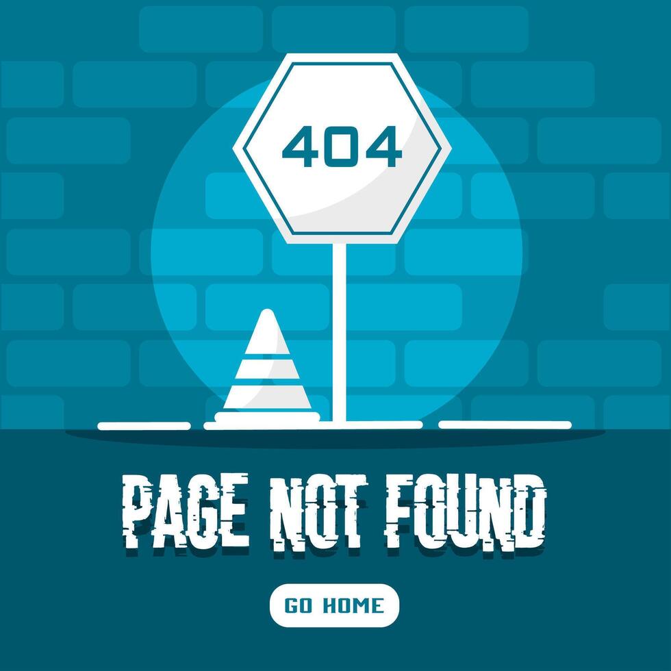 404 error road sign. vector