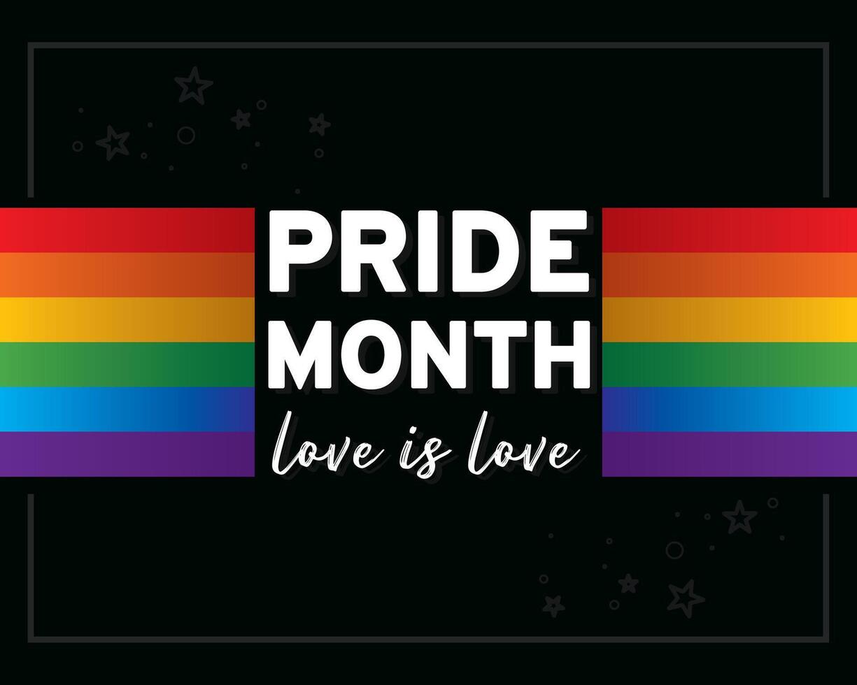 Pride month with rainbow flags. vector