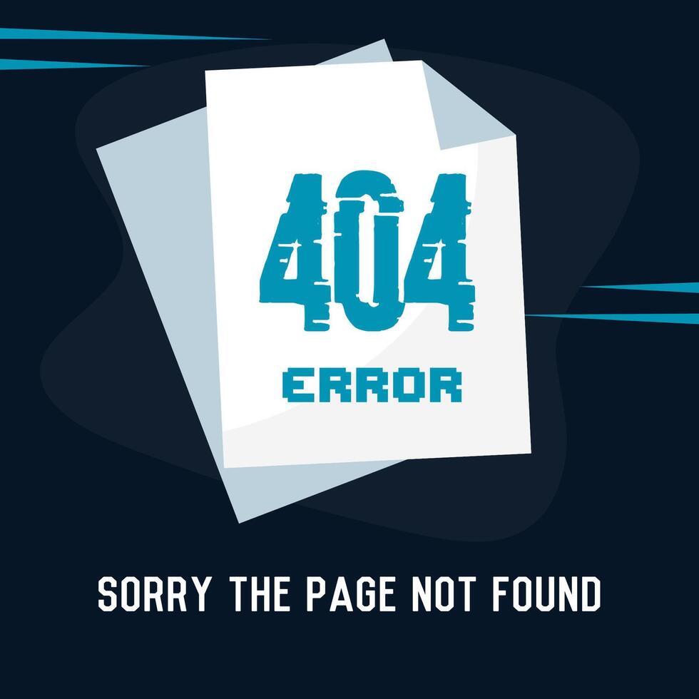 Paper with 404 message. vector
