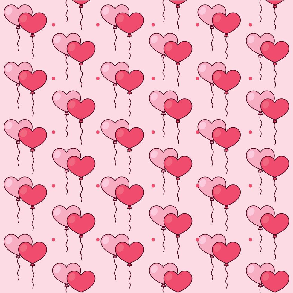 Heart balloons romantic. vector