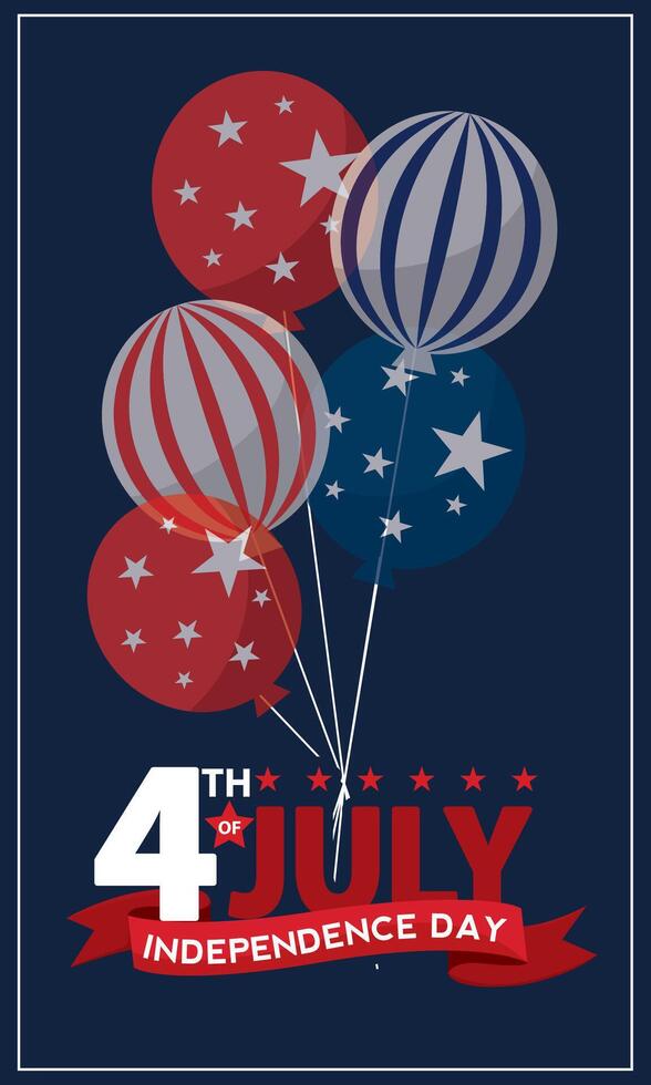 Balloons bunch patriotic. vector