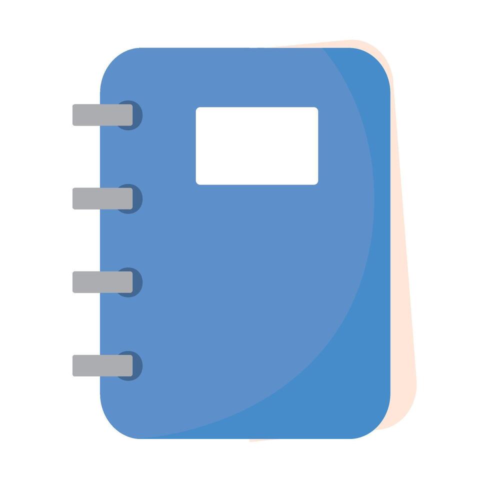 Blue spiral notebook. vector