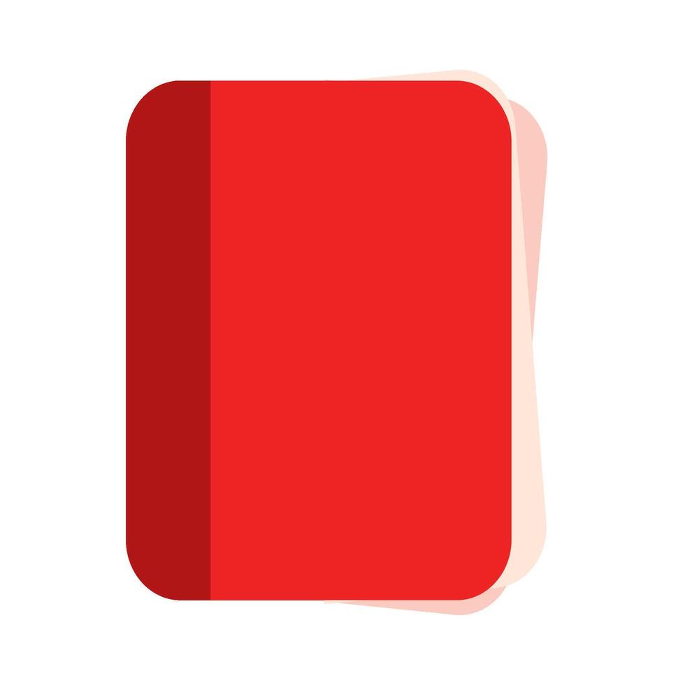 Red school notebook. vector
