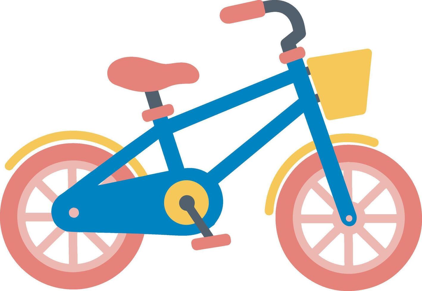 Colorful cartoon bike for kids Illustration vector
