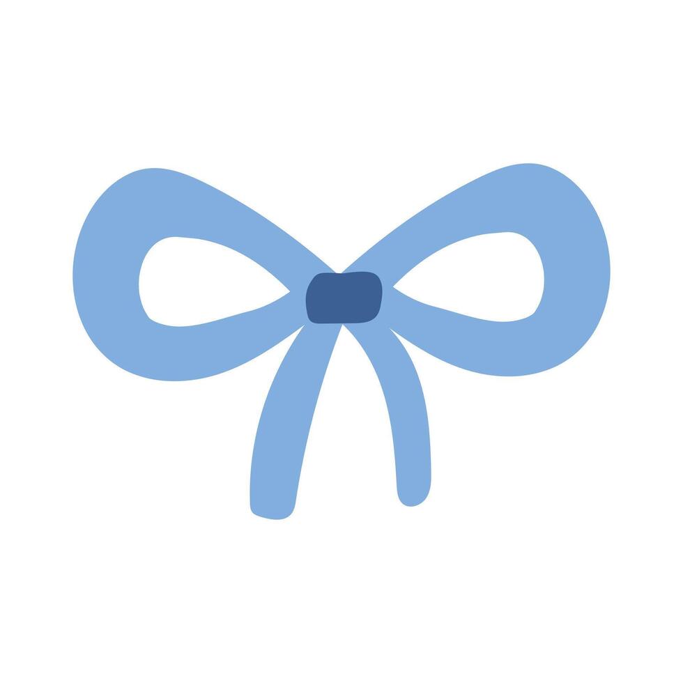Cute Blue Bow vector