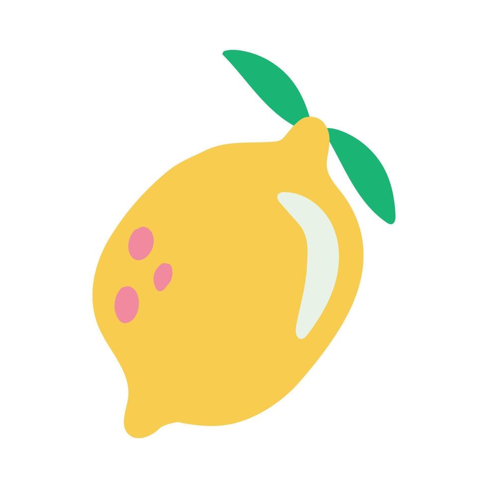 Hand drawn Cute lemon vector