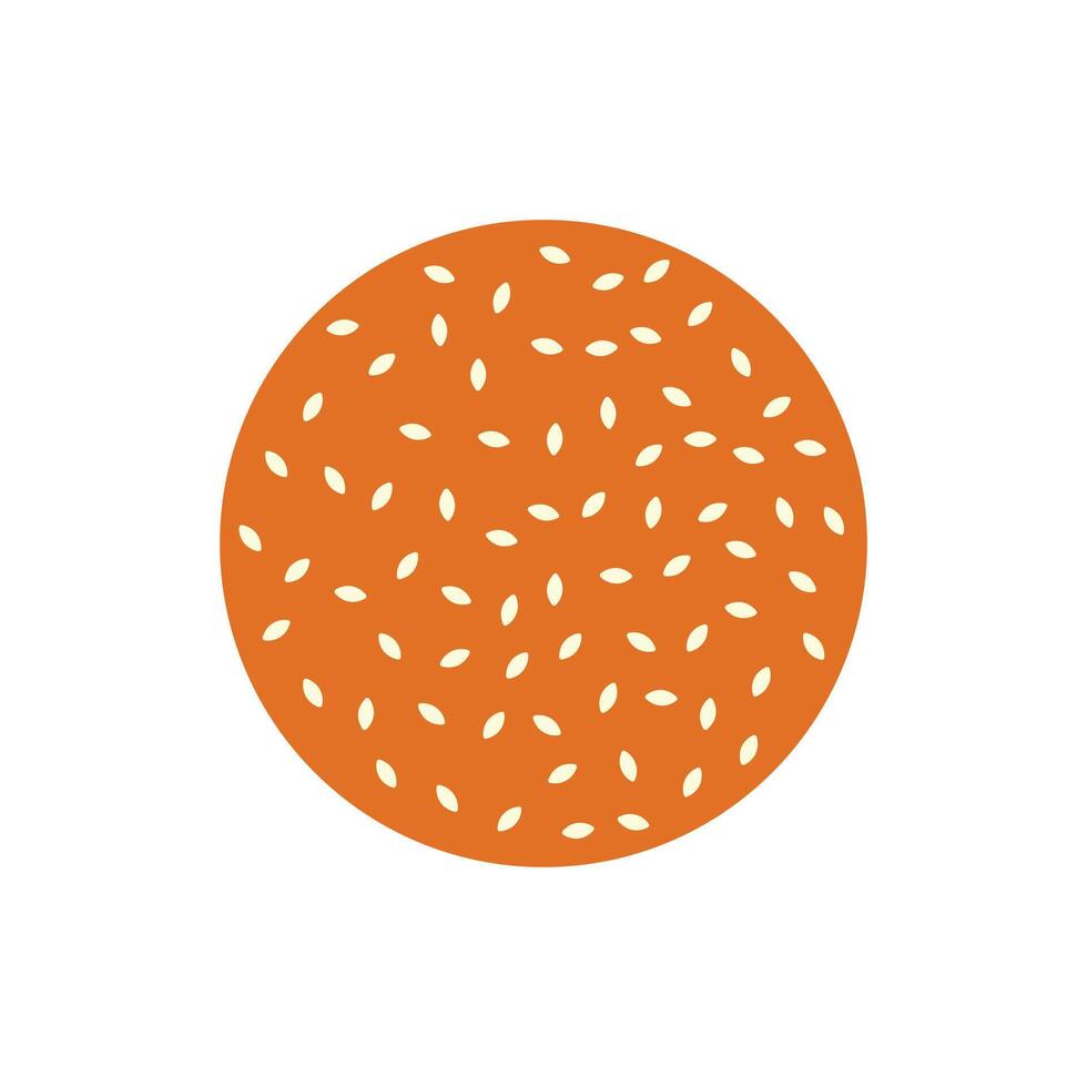 Illustration bun burger with view from top vector