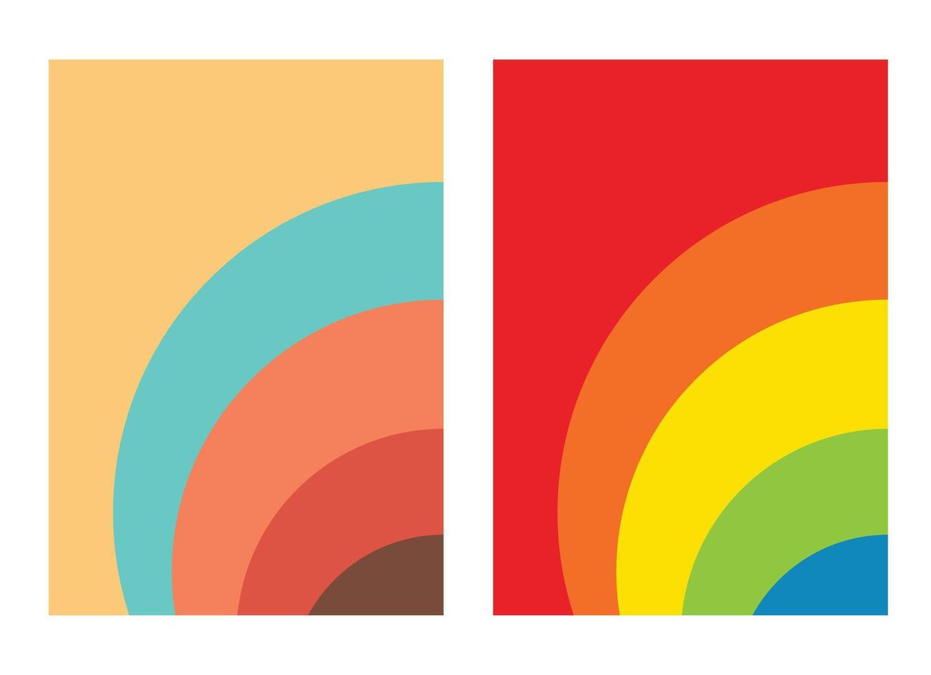 Design template rainbow colorful wave vector