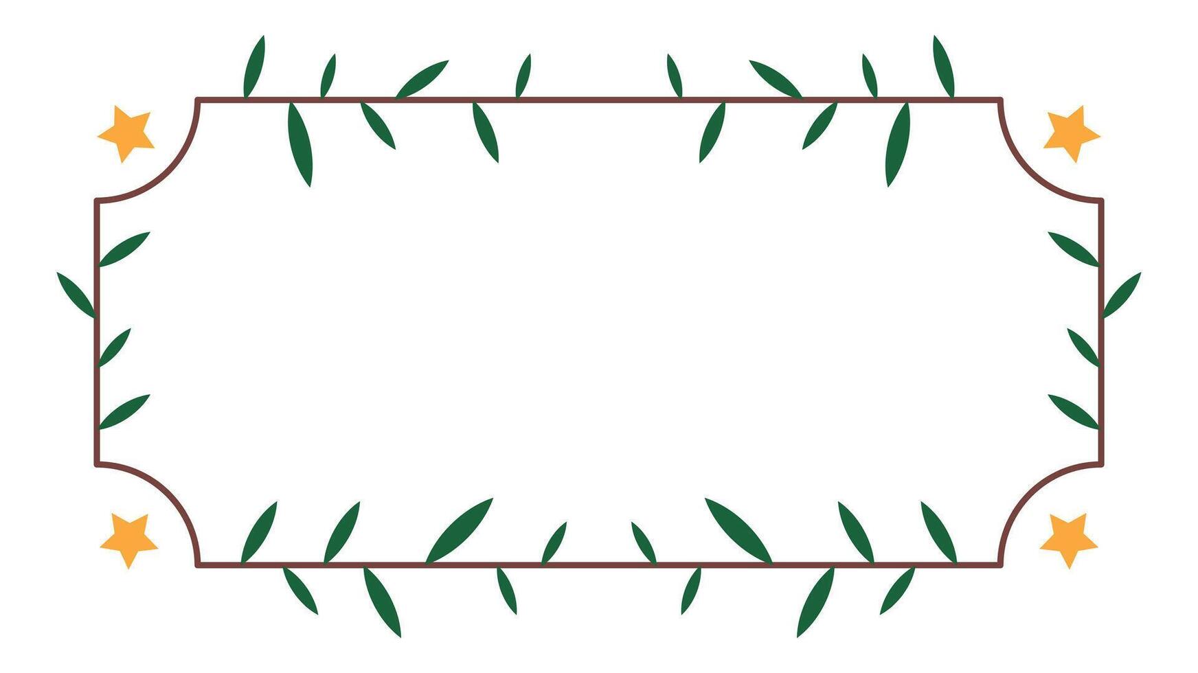 Design template frame with leaf vector