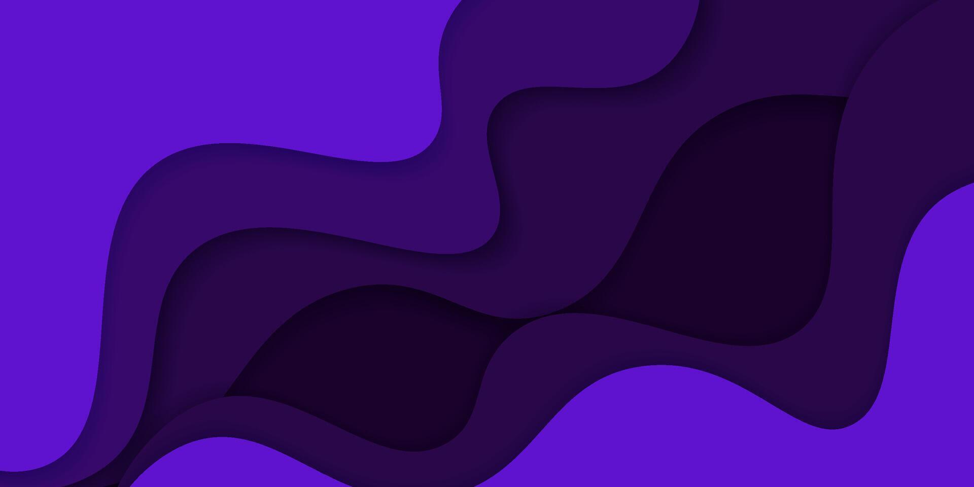Realistic abstract dark purple gradient wave 3D background. Simple and trendy wave pattern. Eps10 vector