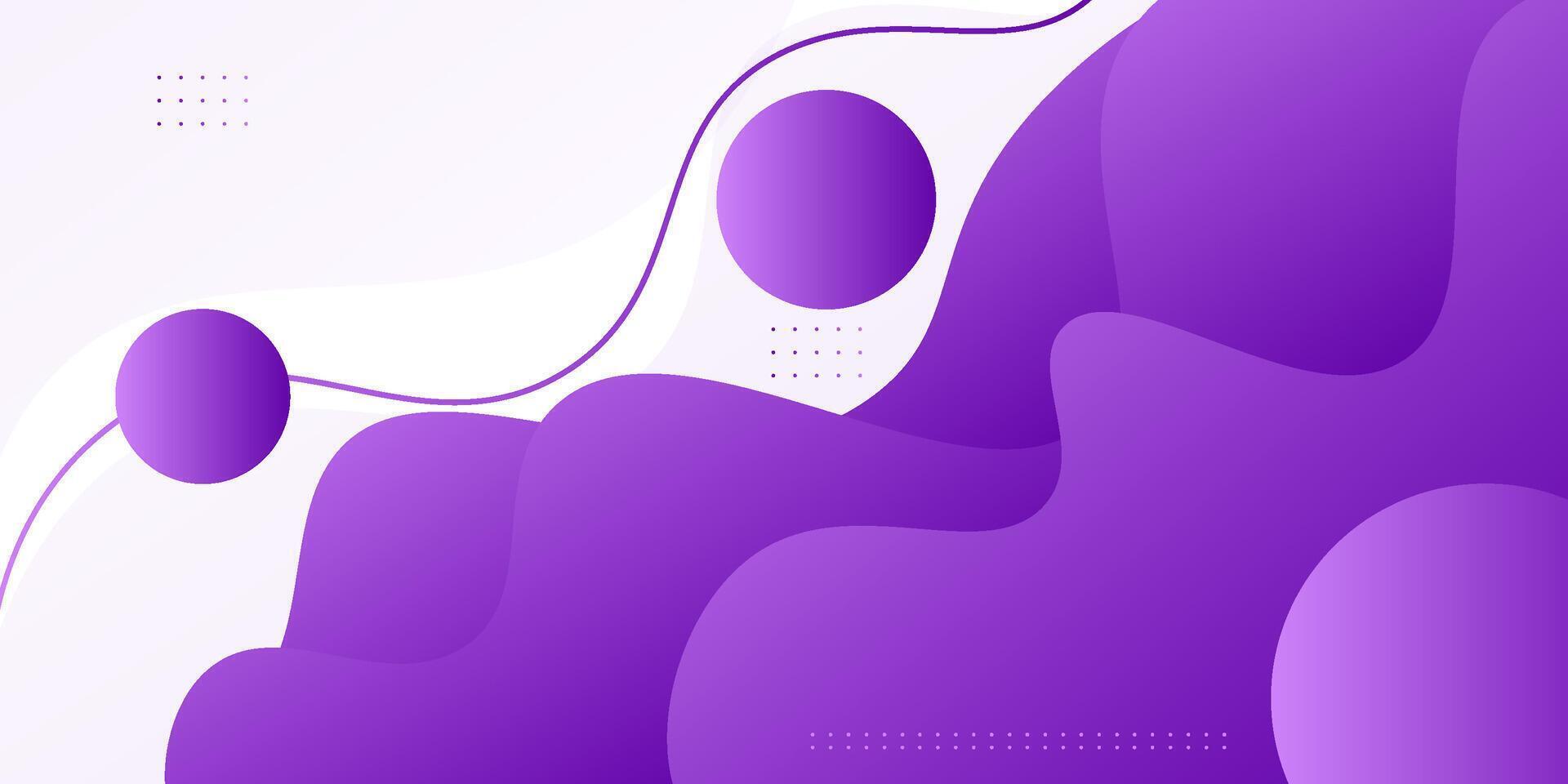 Purple geometric business banner design. Creative banner design with wave and line shape as template. Eps10 vector