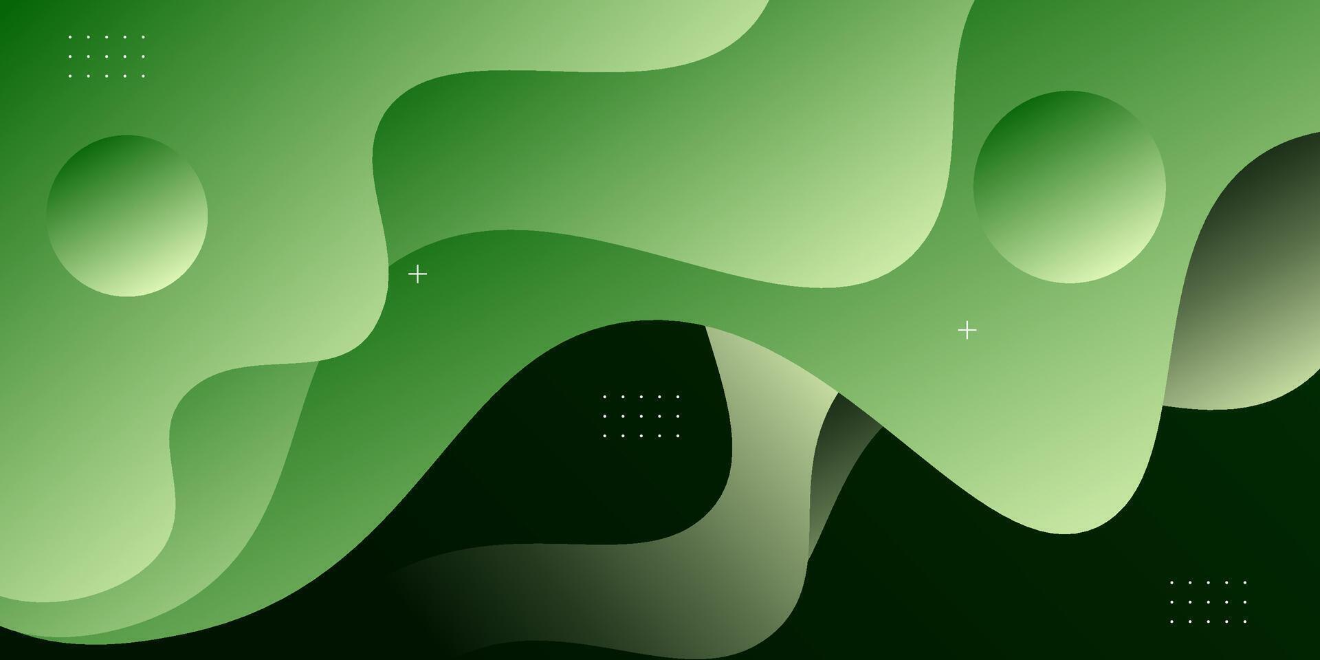 Modern abstract green gradient wave liquid geometric background with liquid style gradient color. Suitable for banner, flyer, etc. Eps10 vector