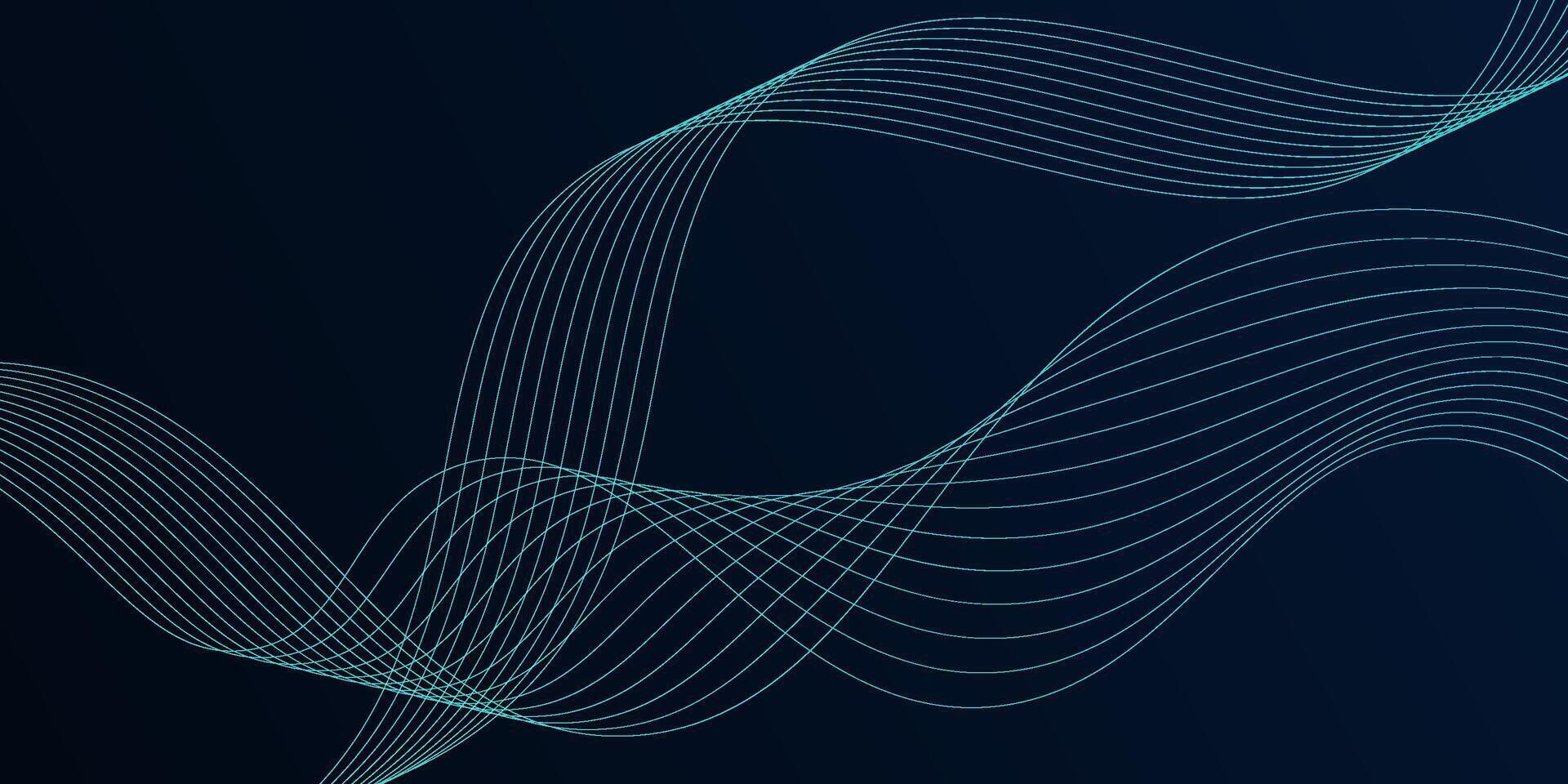 Dark blue background with wavy lines in geometric design. Cool line background illustration. eps10 vector