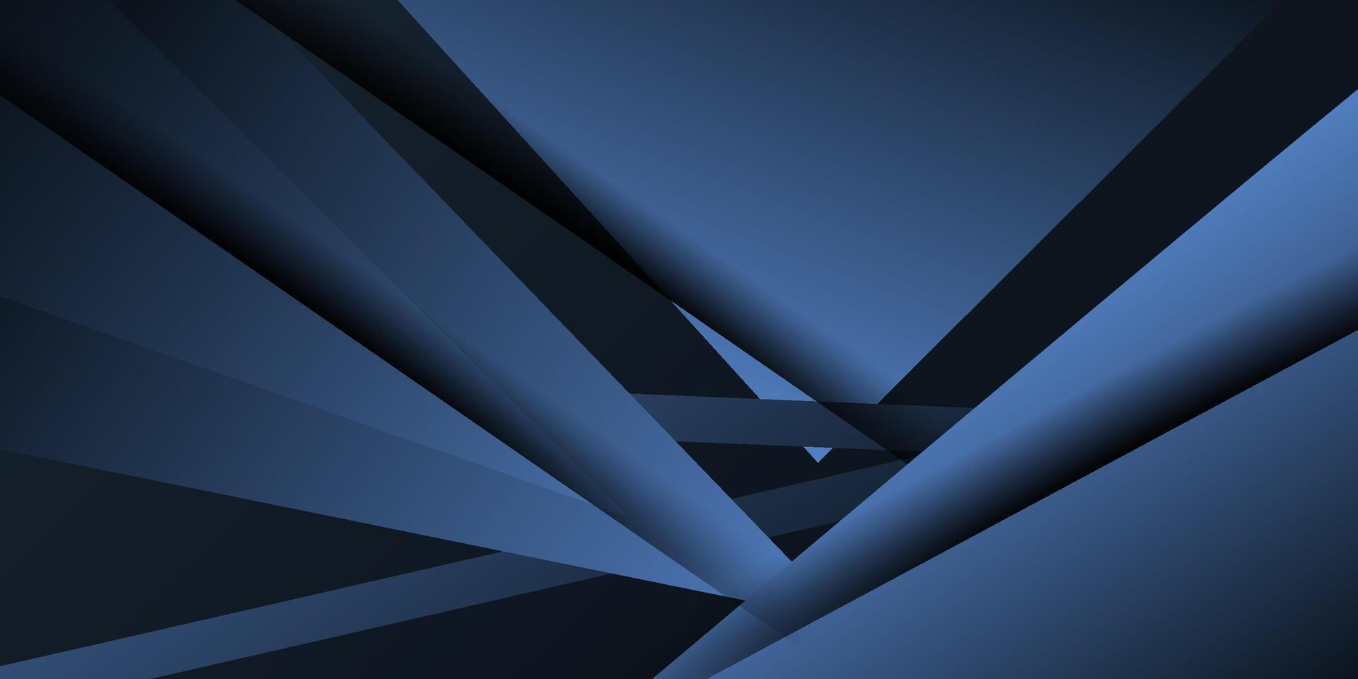 Abstract blue triangle paper cut background. Simple overlapping triangle pattern with shadow. Eps10 vector