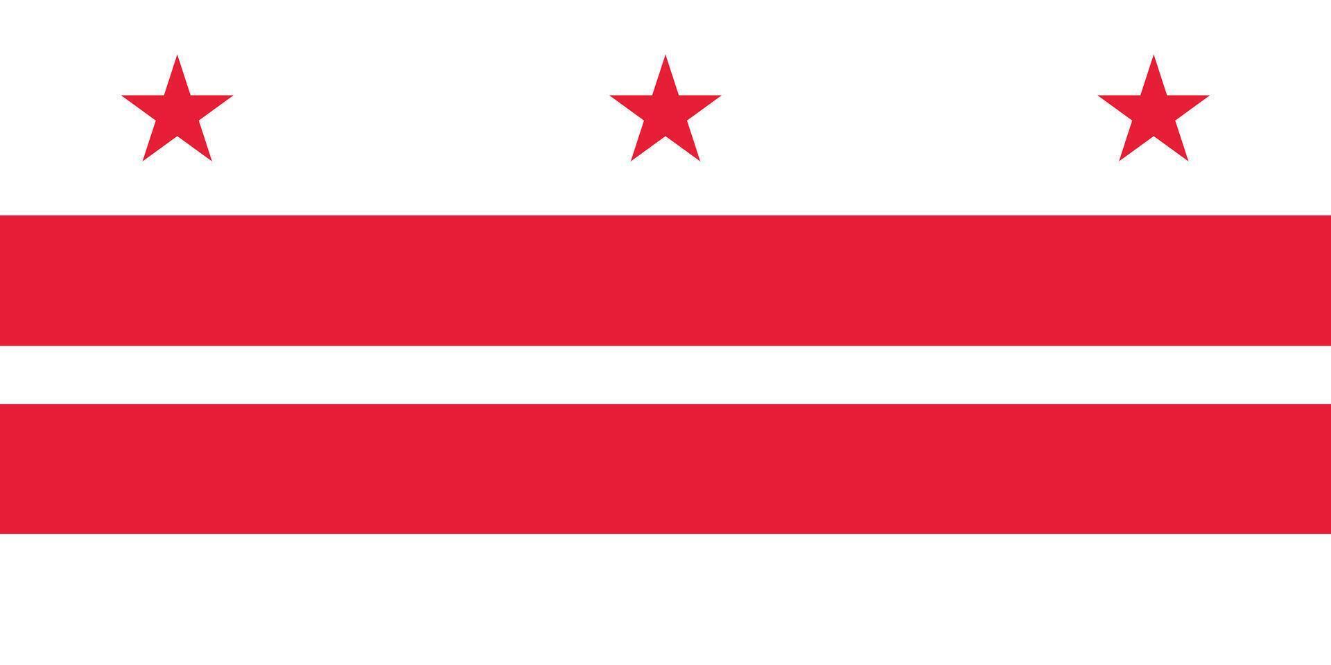 Illustration of the Flag of Washington DC. Official Flag of the District of Columbia. vector