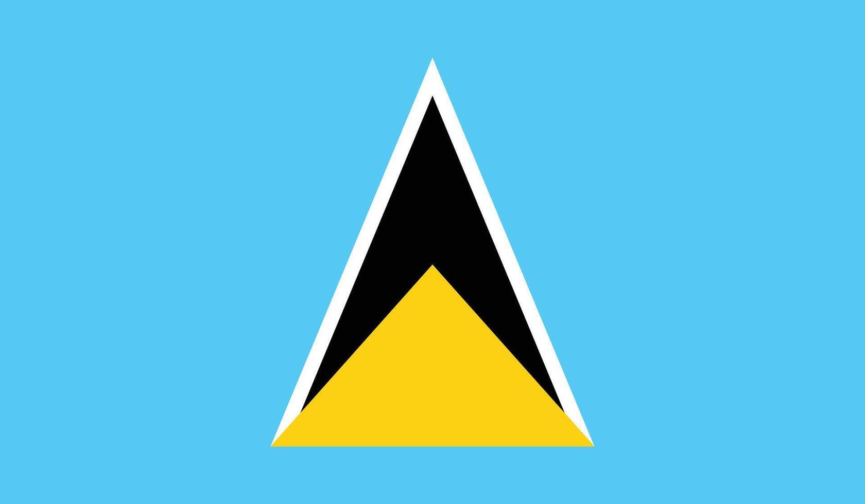 The Flag of Saint Lucia A Detailed Image of the Saint Lucia National Flag. vector