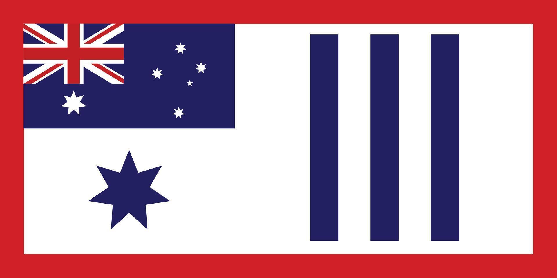 Australian Honour Flag. Civil Aviation Flag of Australia. Symbol of Australian Honour. vector