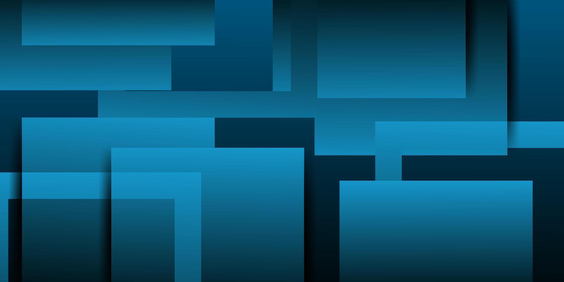 Simple abstract square dark blue background with overlapping shadows. Colorful blue design with simple pattern. eps10 vector