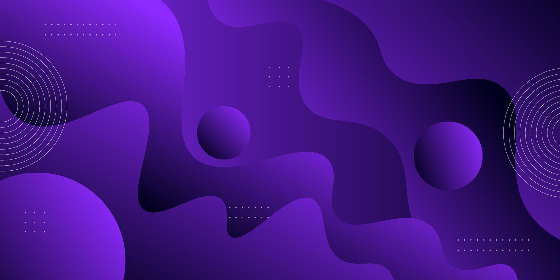 Abstract minimalist dark purple 3D background with wavy paper cut pattern. eps10 vector