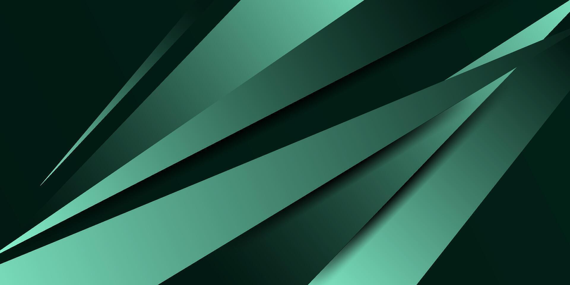 Colorful banner overlapping paper cut design with green triangle shape design. Simple banner background. Eps10 vector