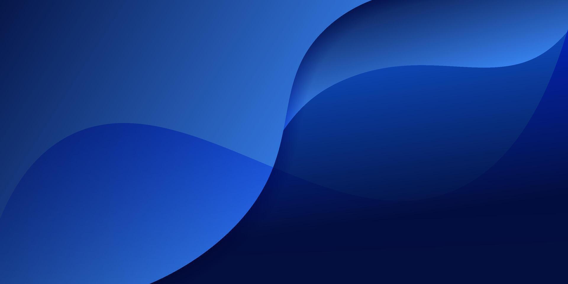 Abstract colorful blue wave background with shadow. Simple wave fluid shape pattern. Eps10 vector