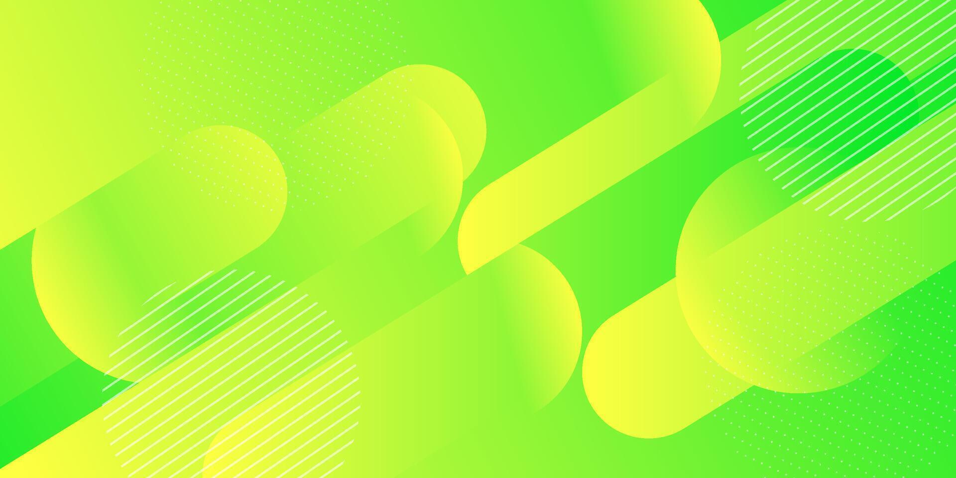 Abstract colorful green and yellow gradient illustration background with 3d view rectangle pattern. Dynamic and luxury design. Eps10 vector