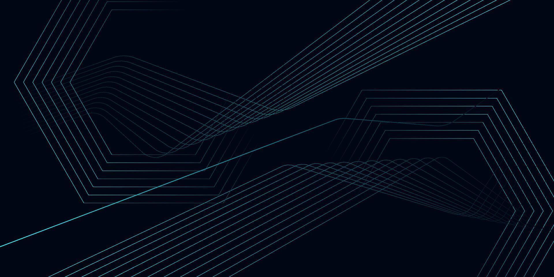 Dark background with blue line pattern. The background is smooth and minimalist, with smooth curves and sleek textures. Modern line pattern background. eps10 vector