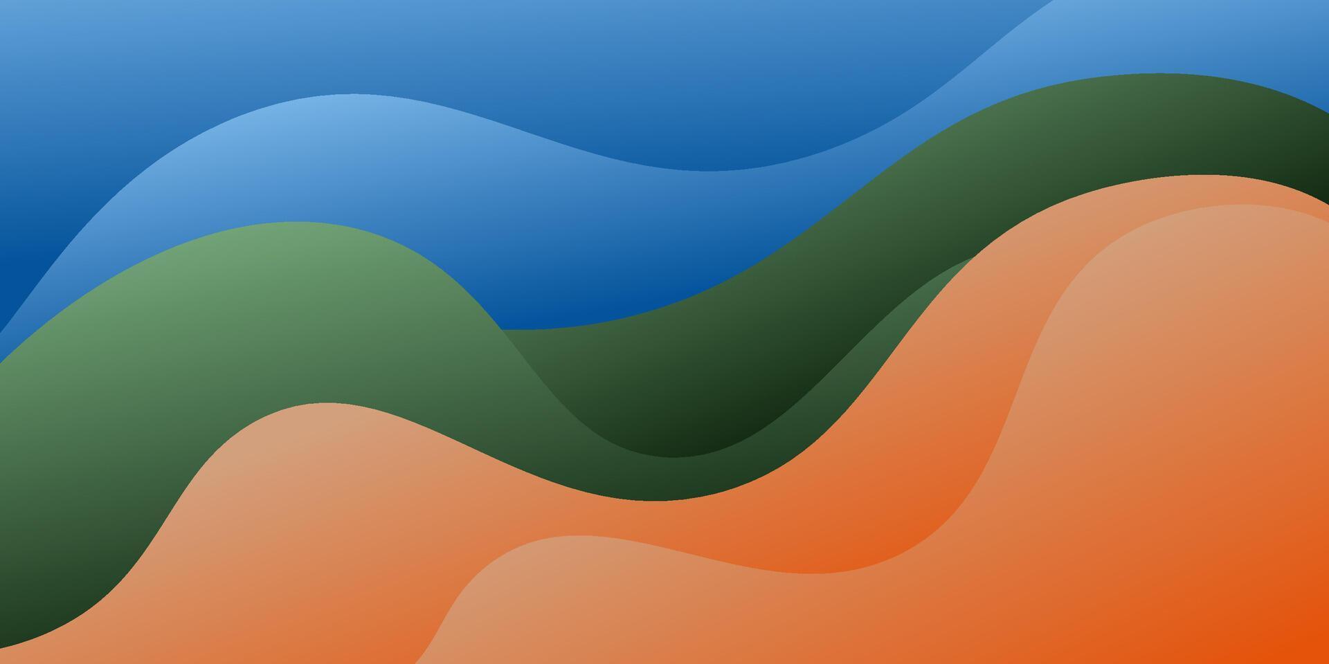 Colorful solid geometric business banner design. Creative banner design with wave shape as template. Eps10 vector