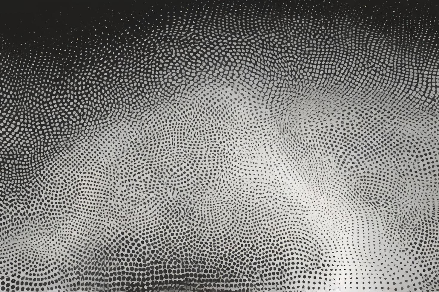 Abstract background of black and white halftone dots on a gray color vector