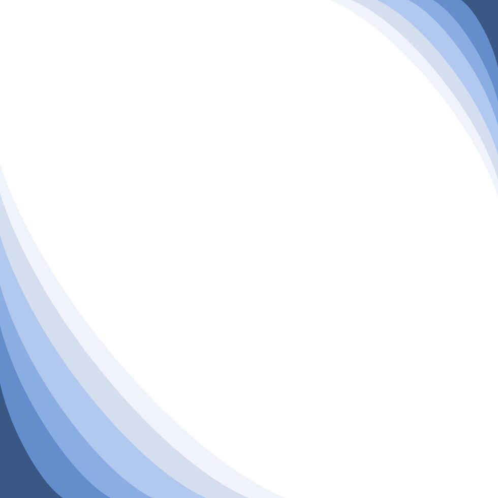 Abstract blue curve corner images. Frame border clipart. vector