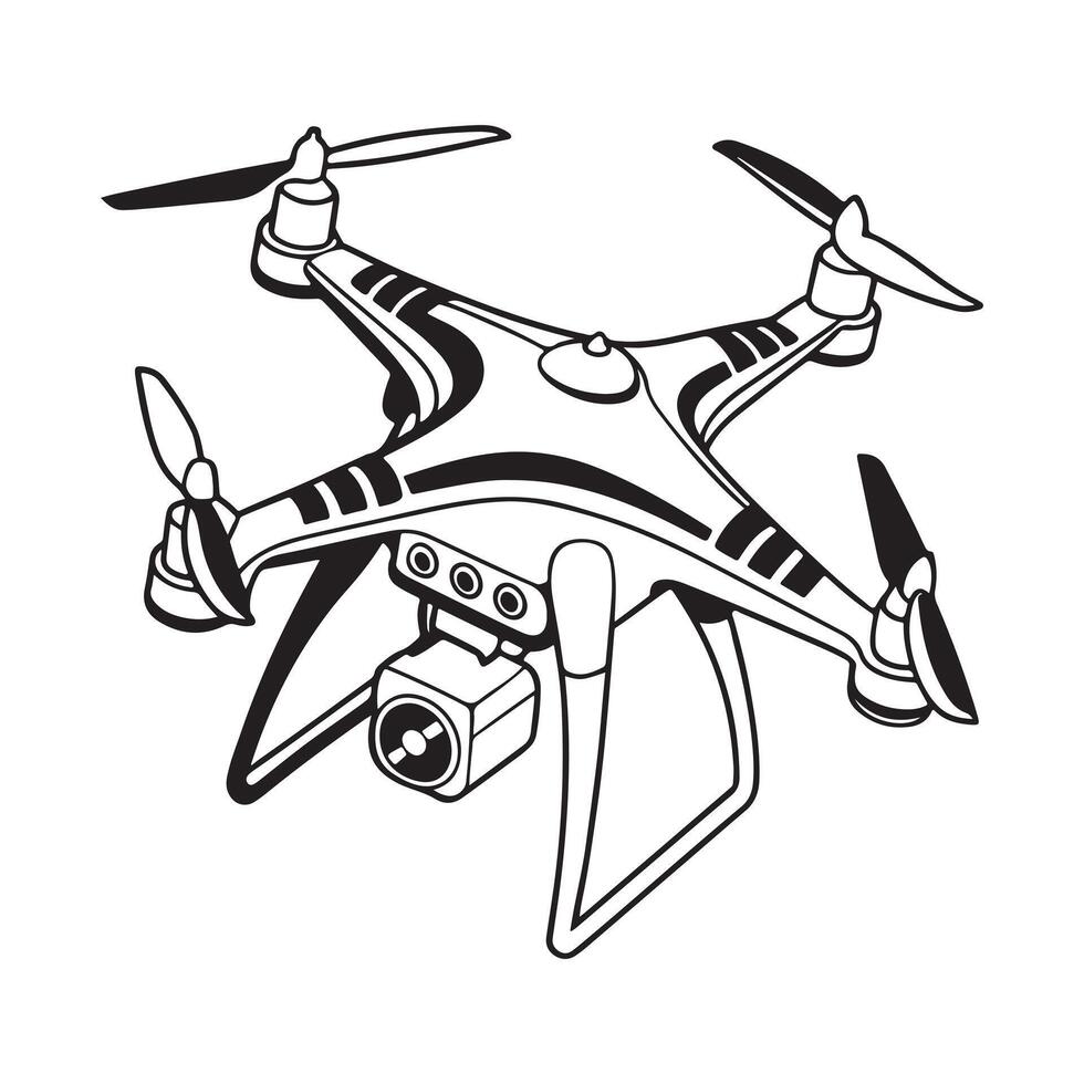 Drone Icon Silhouette Image Download vector