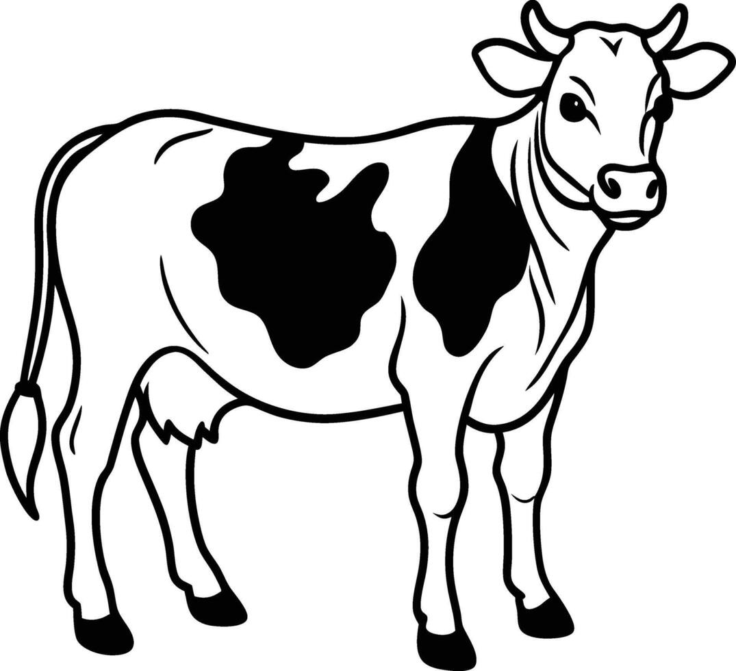 Realistic Cow Clipart for Farm and Agriculture Projects. vector