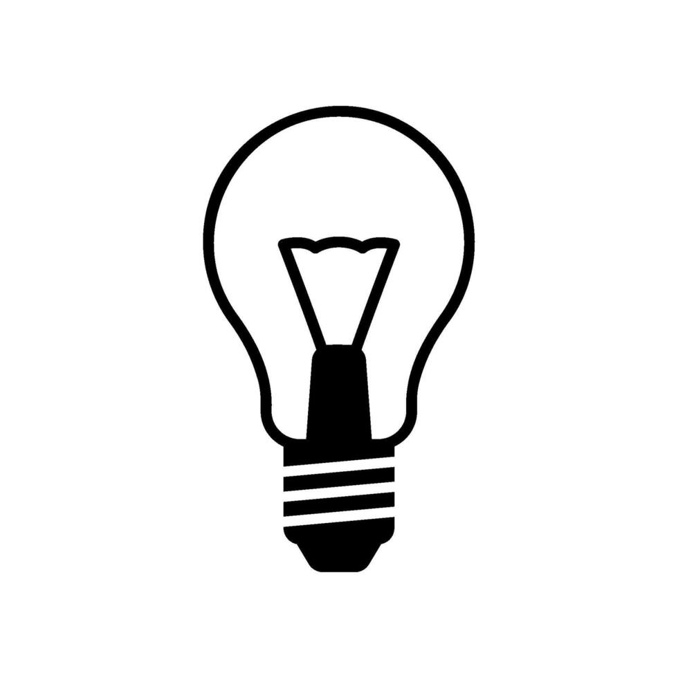 Light bulb icon for lighting and creative ideas vector