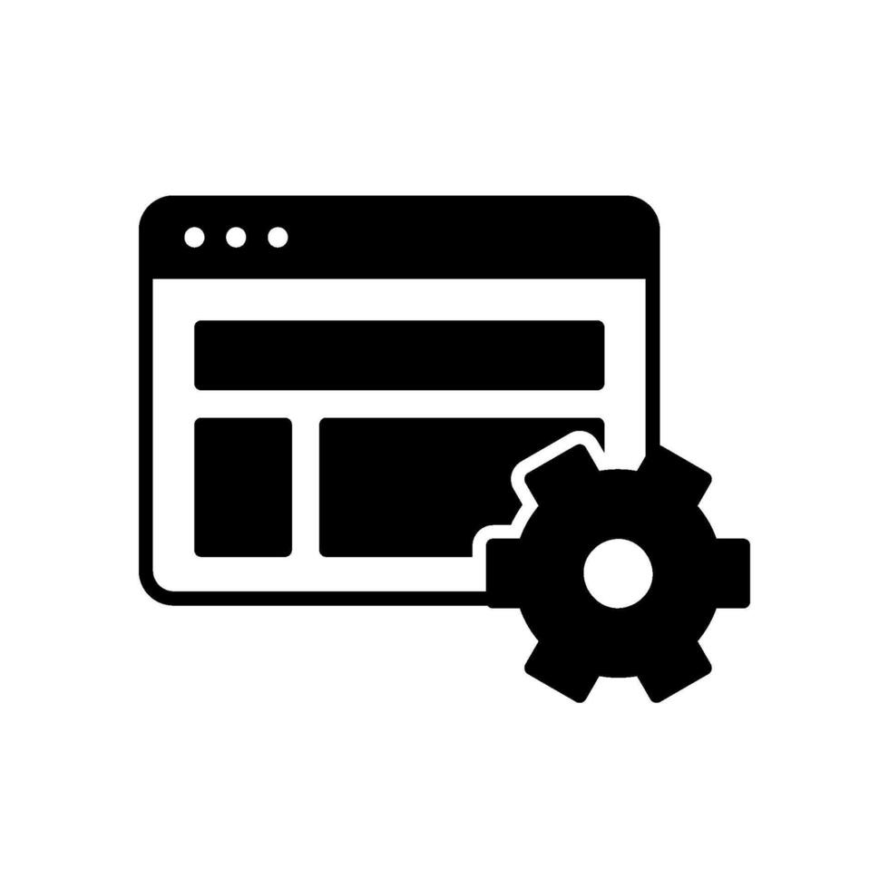 Website page layout settings icon vector