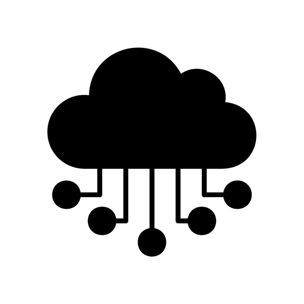 icono de computación en la nube vector