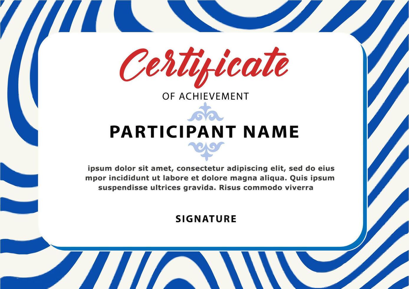 Certificate Template Design vector
