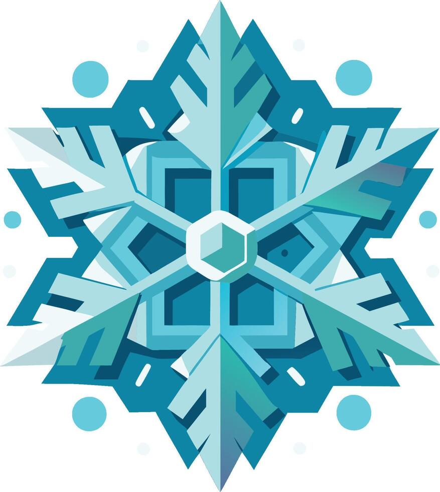 A snowflake with a blue background vector