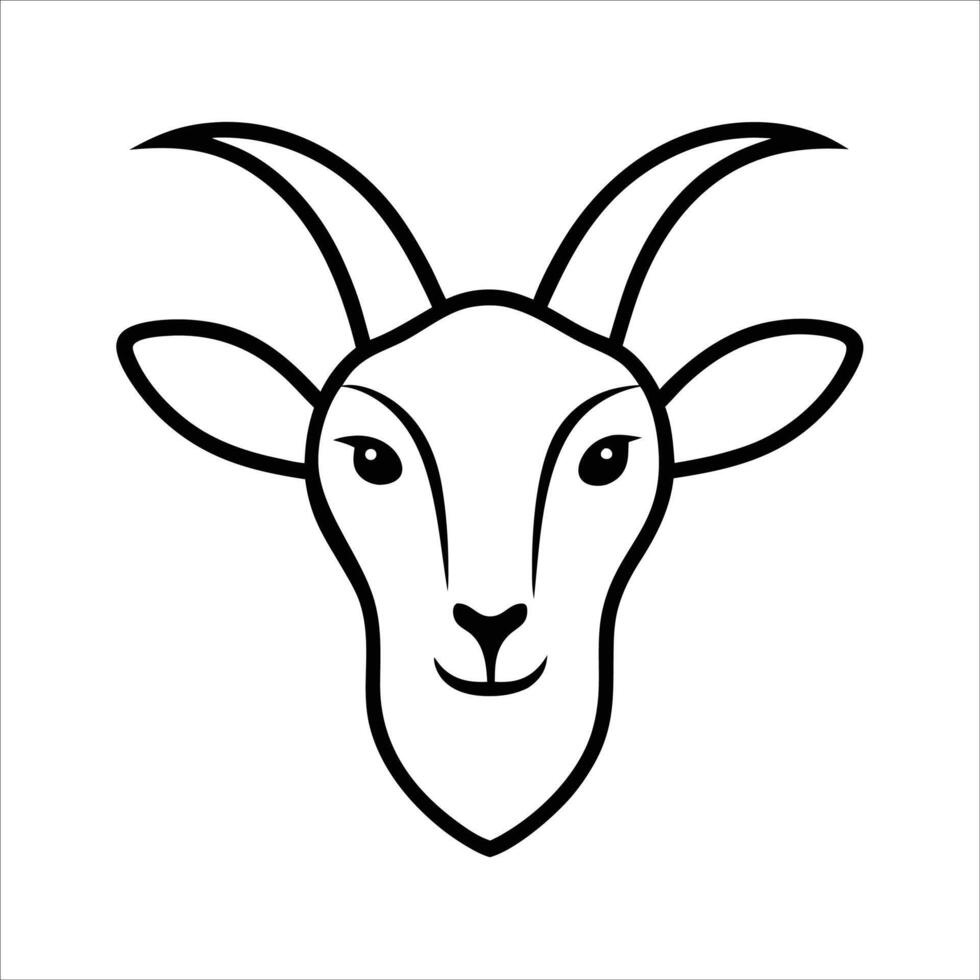 Elegant continuous line drawing of a goat head wearing a cap perfect for farm animal illustrations minimalist tattoo designs educational material and rustic decor art vector