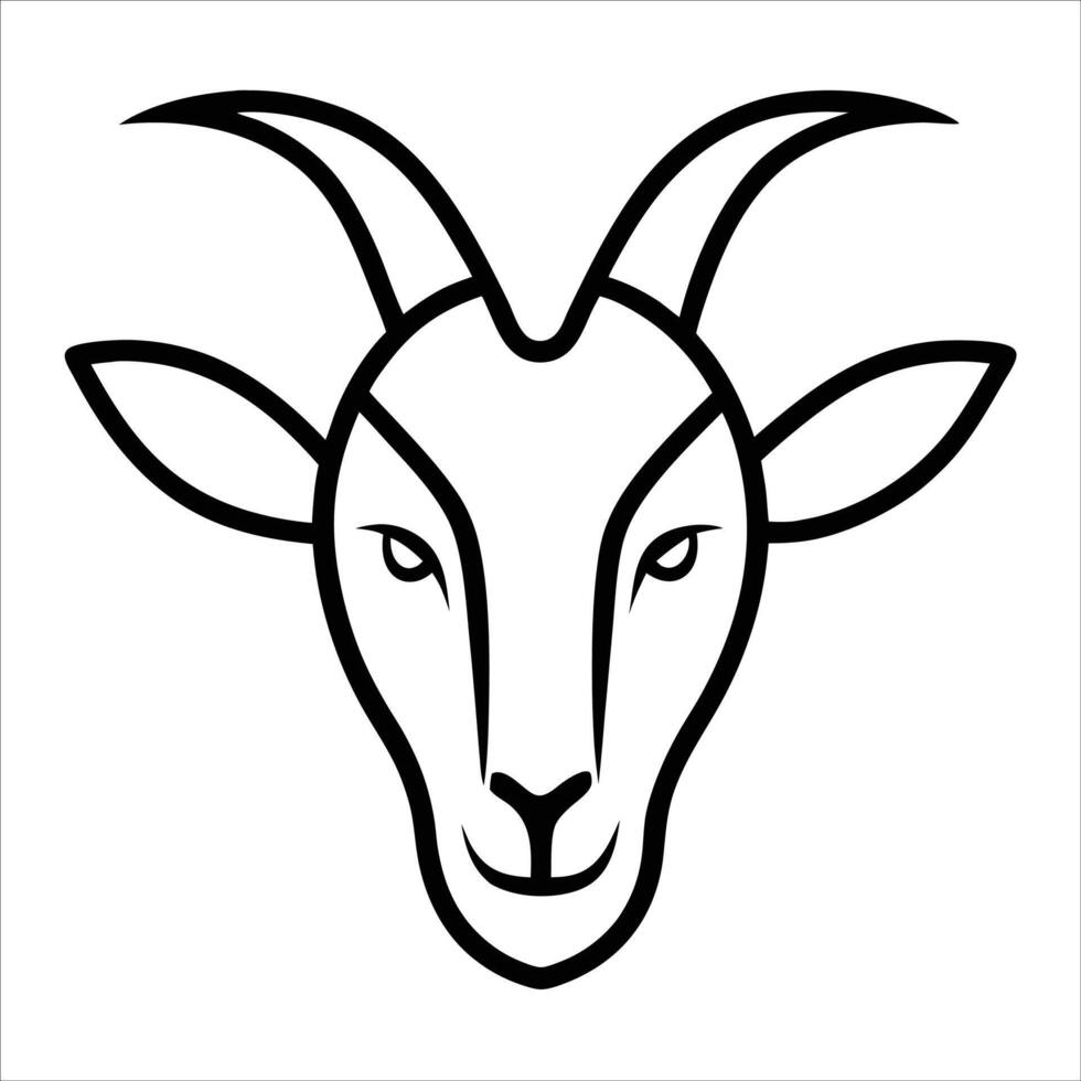 Graceful continuous line art of a goat head with a cap ideal for animal themed artwork rustic wall decor logo designs and modern agricultural or farm branding visuals vector