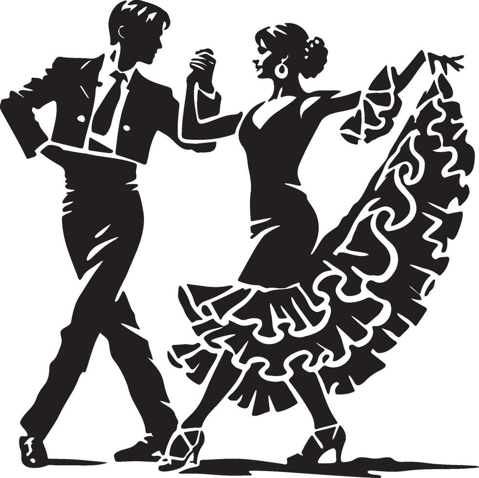 Flamenco Dancers Illustration. vector