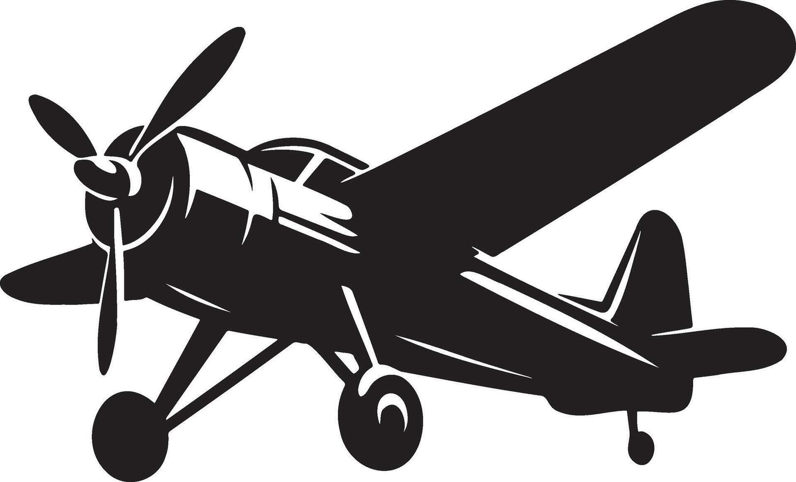 Propeller Driven Aircraft Illustration. vector