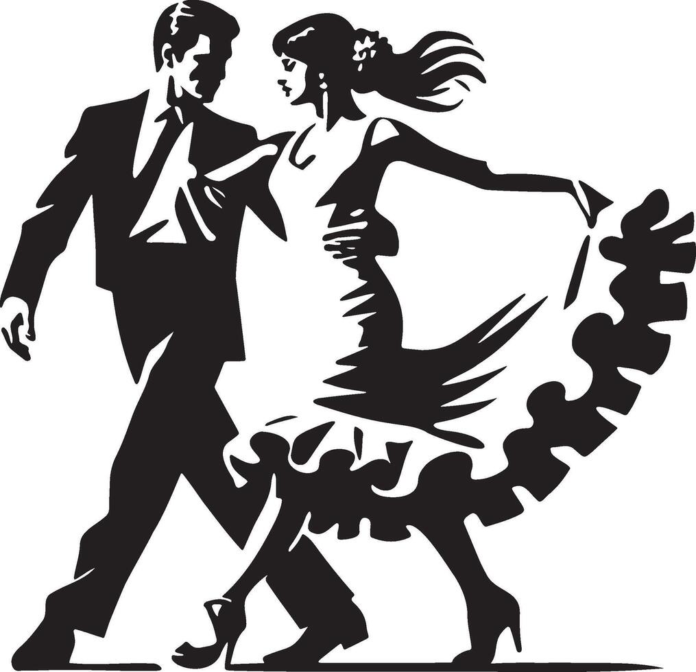 Spain Flamenco Dancers Illustration. vector