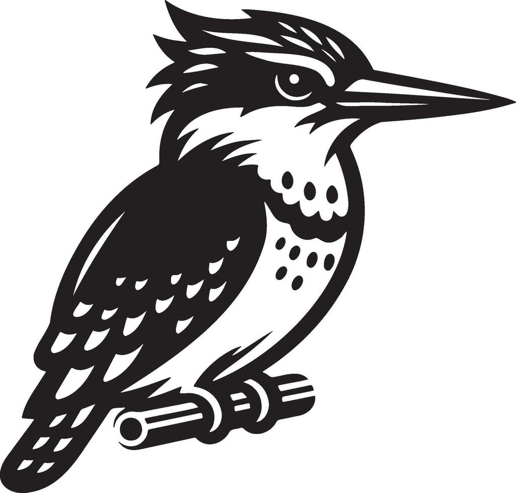 Kingfisher Sketch Illustration. vector